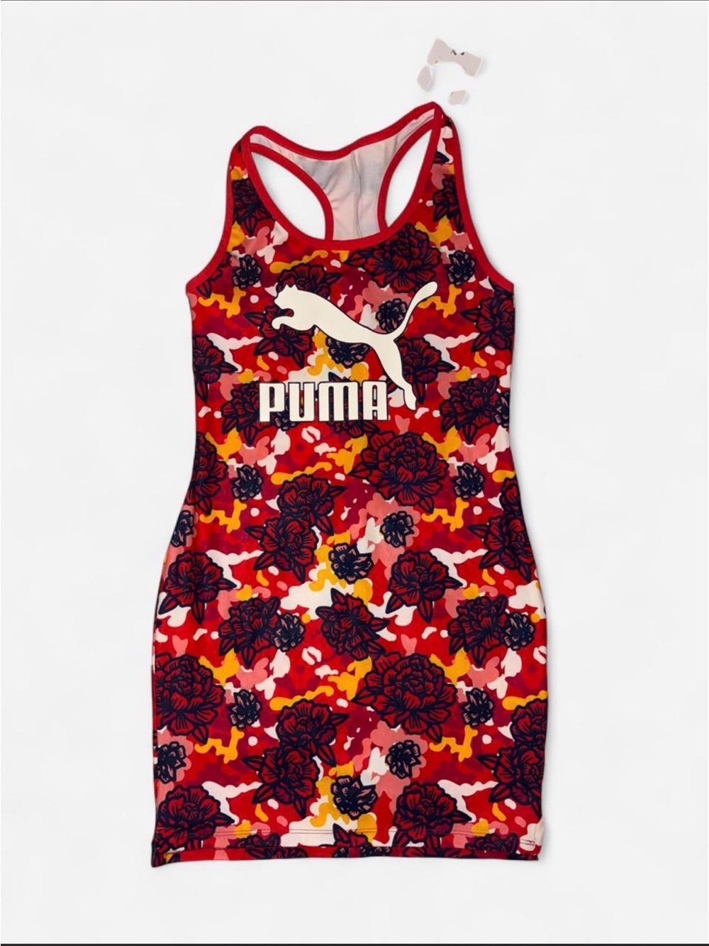 Puma Red Floral Camo Racerback Mini Dress